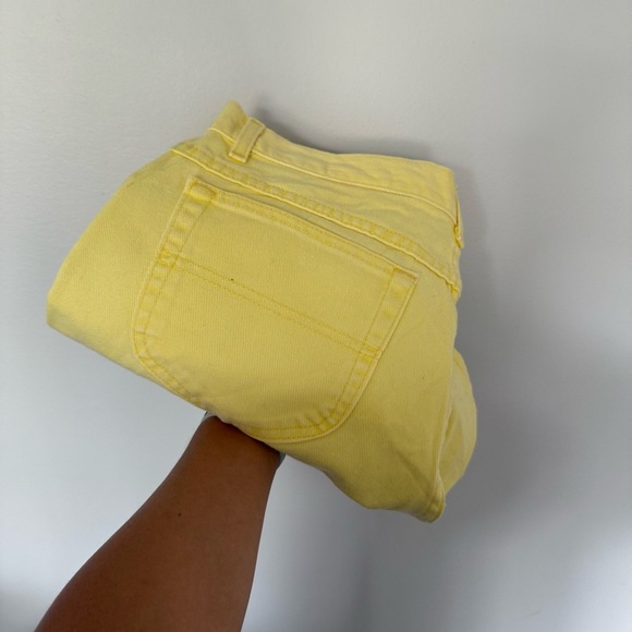 Vintage Riders Yellow Jean Shorts Lightweight Denim - Picture 10 of 11